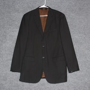 Caravelli Italy Blazer Mens 40L Black Wool Blend Formal Italian Fashion